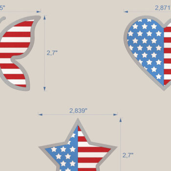 Intra απο ξύλο plywood 3mm-4mm πάχος Διακόσμηση σε στρώσεις από χαρτί 4ης Ιουλίου Δίασταση 15x15 cm INTRAFABR-69383181 - Image 7