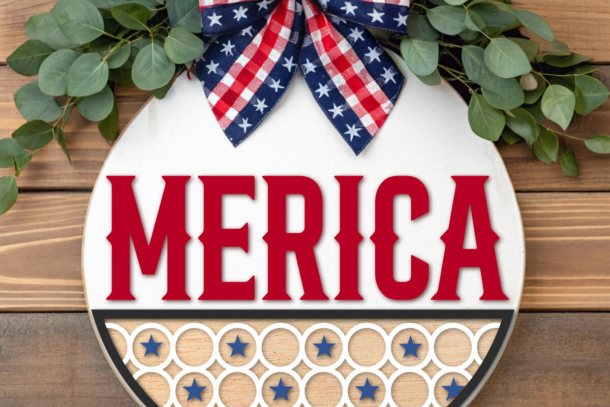 Intra απο ξύλο plywood 3mm-4mm πάχος 4 Ιουλίου Merica Door Design Δίασταση 15x15 cm INTRAFABR-118425451 - Image 1