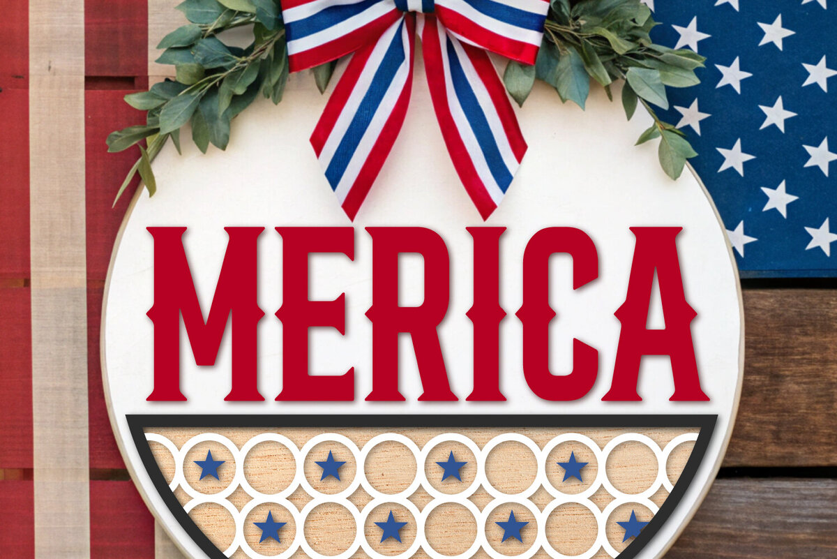 Intra απο ξύλο plywood 3mm-4mm πάχος 4 Ιουλίου Merica Door Design Δίασταση 15x15 cm INTRAFABR-118425451 - Image 2