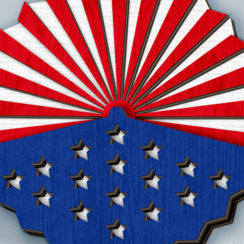 Intra απο ξύλο plywood 3mm-4mm πάχος ντεκόρ πάρτι 4 Ιουλίου Δίασταση 15x15 cm INTRAFABR-122379967 - Image 4