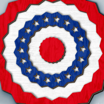 Intra απο ξύλο plywood 3mm-4mm πάχος ντεκόρ πάρτι 4 Ιουλίου Δίασταση 15x15 cm INTRAFABR-122379967 - Image 6