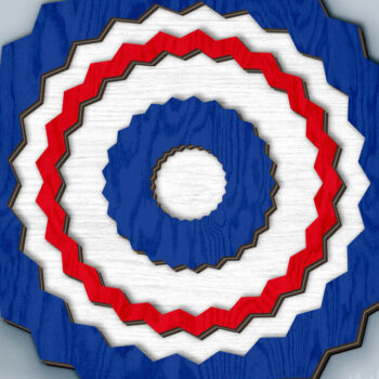 Intra απο ξύλο plywood 3mm-4mm πάχος Διακόσμηση πάρτι 4 Ιουλίου Δίασταση 15x15 cm INTRAFABR-122535919 - Image 1