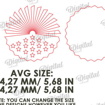 Intra απο ξύλο plywood 3mm-4mm πάχος Διακόσμηση πάρτι 4 Ιουλίου Δίασταση 15x15 cm INTRAFABR-122535541 - Image 2