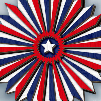 Intra απο ξύλο plywood 3mm-4mm πάχος Διακόσμηση πάρτι 4 Ιουλίου Δίασταση 15x15 cm INTRAFABR-122535602 - Image 1