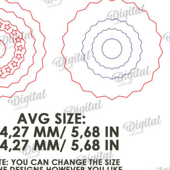 Intra απο ξύλο plywood 3mm-4mm πάχος Διακόσμηση πάρτι 4 Ιουλίου Δίασταση 15x15 cm INTRAFABR-122535623 - Image 2