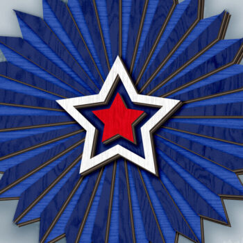 Intra απο ξύλο plywood 3mm-4mm πάχος Διακόσμηση πάρτι 4 Ιουλίου Δίασταση 15x15 cm INTRAFABR-122535492 - Image 1