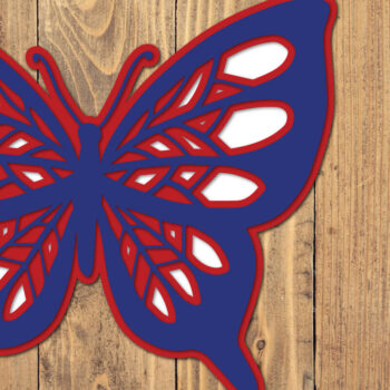 Intra απο ξύλο plywood 3mm-4mm πάχος 4 Ιουλίου Patriotic Butterfly  Δίασταση 1500x1500 cm INTRAFABR-125217739 - Image 1