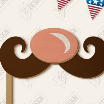 Intra απο ξύλο plywood 3mm-4mm πάχος 4 Ιουλίου Photo Booth Props Δίασταση 15x15 cm INTRAFABR-122533044 - Image 1