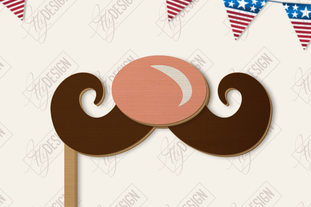 Intra απο ξύλο plywood 3mm-4mm πάχος 4 Ιουλίου Photo Booth Props Δίασταση 15x15 cm INTRAFABR-122533044 - Image 1