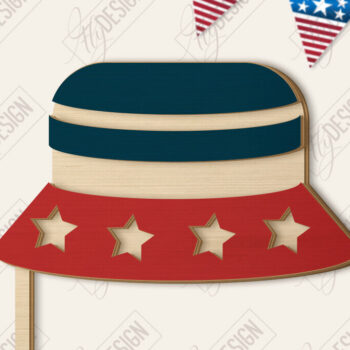 Intra απο ξύλο plywood 3mm-4mm πάχος 4 Ιουλίου Photo Booth Props Δίασταση 15x15 cm INTRAFABR-122880479 - Image 5