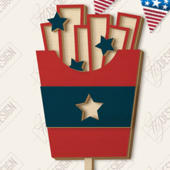 Intra απο ξύλο plywood 3mm-4mm πάχος 4 Ιουλίου Photo Booth Props Δίασταση 15x15 cm INTRAFABR-122880479 - Image 8