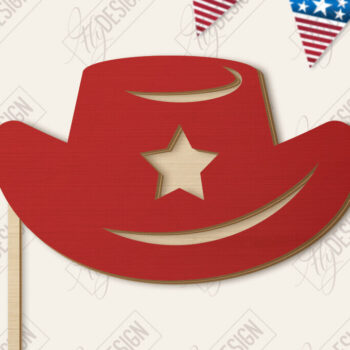 Intra απο ξύλο plywood 3mm-4mm πάχος 4 Ιουλίου Photo Booth Props Δίασταση 15x15 cm INTRAFABR-122533024 - Image 1