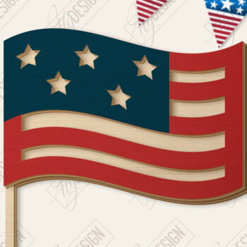 Intra απο ξύλο plywood 3mm-4mm πάχος 4 Ιουλίου Photo Booth Props Δίασταση 15x15 cm INTRAFABR-122533036 - Image 1