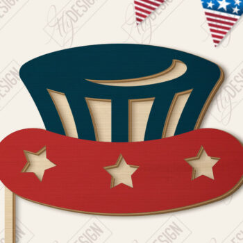 Intra απο ξύλο plywood 3mm-4mm πάχος 4 Ιουλίου Photo Booth Props Δίασταση 15x15 cm INTRAFABR-122533040 - Image 1