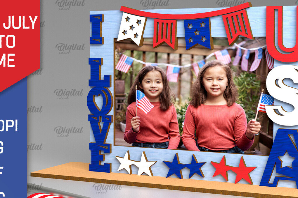 Intra απο ξύλο plywood 3mm-4mm πάχος κορνίζας 4 Ιουλίου Δίασταση 20x30 cm INTRAFABR-99389103