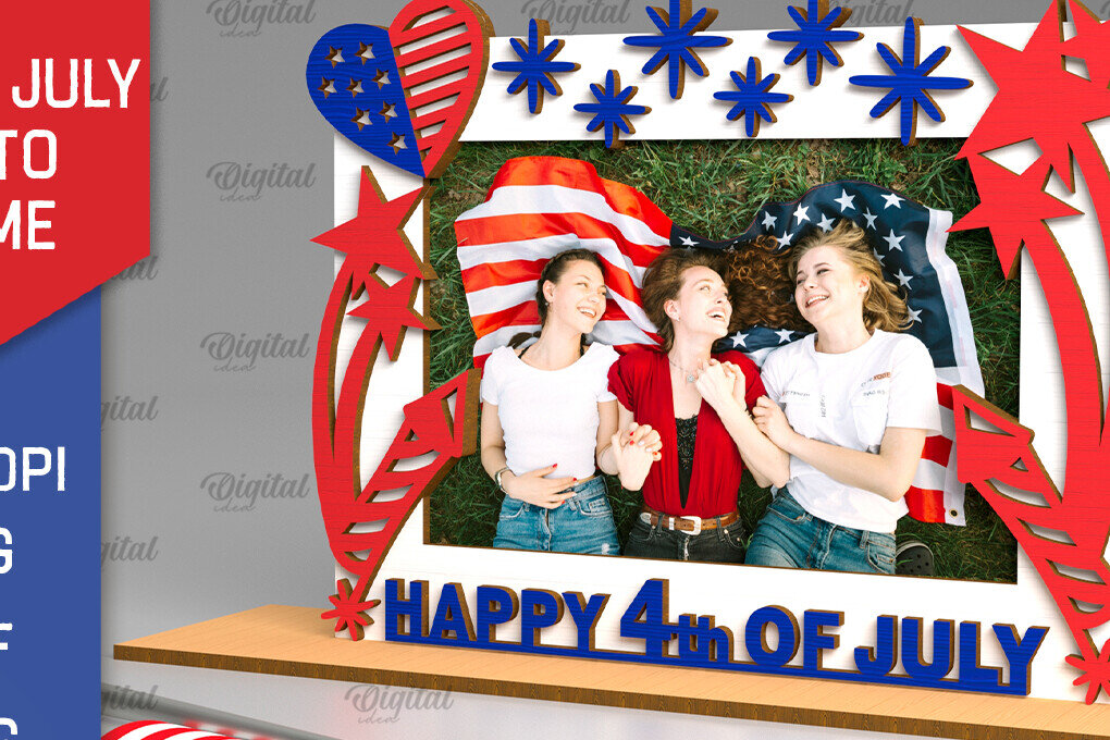 Intra απο ξύλο plywood 3mm-4mm πάχος κορνίζας 4 Ιουλίου Δίασταση 20x30 cm INTRAFABR-99389136