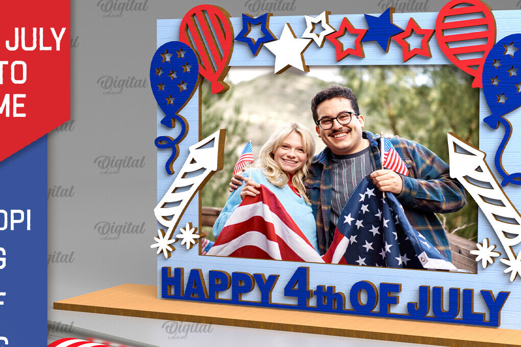 Intra απο ξύλο plywood 3mm-4mm πάχος κορνίζας 4 Ιουλίου Δίασταση 20x30 cm INTRAFABR-99389245