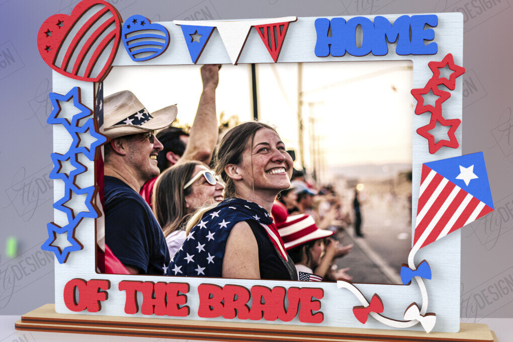 Intra απο ξύλο plywood 3mm-4mm πάχος 4 Ιουλίου Κορνίζα με | CNC Δίασταση 20x30 cm INTRAFABR-121898624