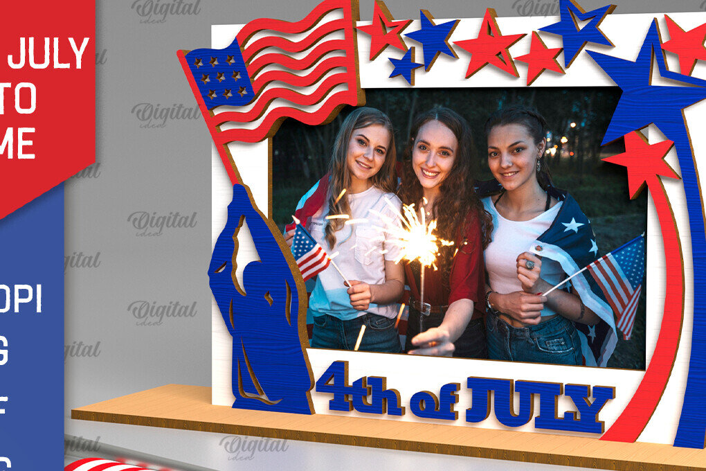 Intra απο ξύλο plywood 3mm-4mm πάχος κορνίζας 4 Ιουλίου Δίασταση 20x30 cm INTRAFABR-99389079