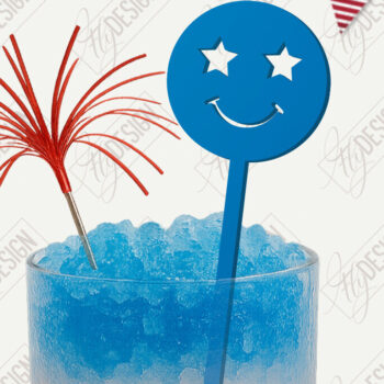 Intra απο ξύλο plywood 3mm-4mm πάχος 4 Ιουλίου Sticks Stirring Drink | CNC Δίασταση 15x15 cm INTRAFABR-121907197 - Image 1