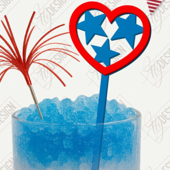 Intra απο ξύλο plywood 3mm-4mm πάχος 4 Ιουλίου Sticks Stirring Drink | CNC Δίασταση 15x15 cm INTRAFABR-122084887 - Image 1