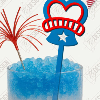 Intra απο ξύλο plywood 3mm-4mm πάχος 4 Ιουλίου Sticks Stirring Drink | CNC Δίασταση 15x15 cm INTRAFABR-122084896 - Image 1