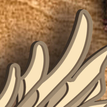 Intra απο ξύλο plywood 3mm-4mm πάχος 4 Ιουλίου , Patriotic Eagle , 3D Δίασταση 30x20 cm INTRAFABR-72315955 - Image 7