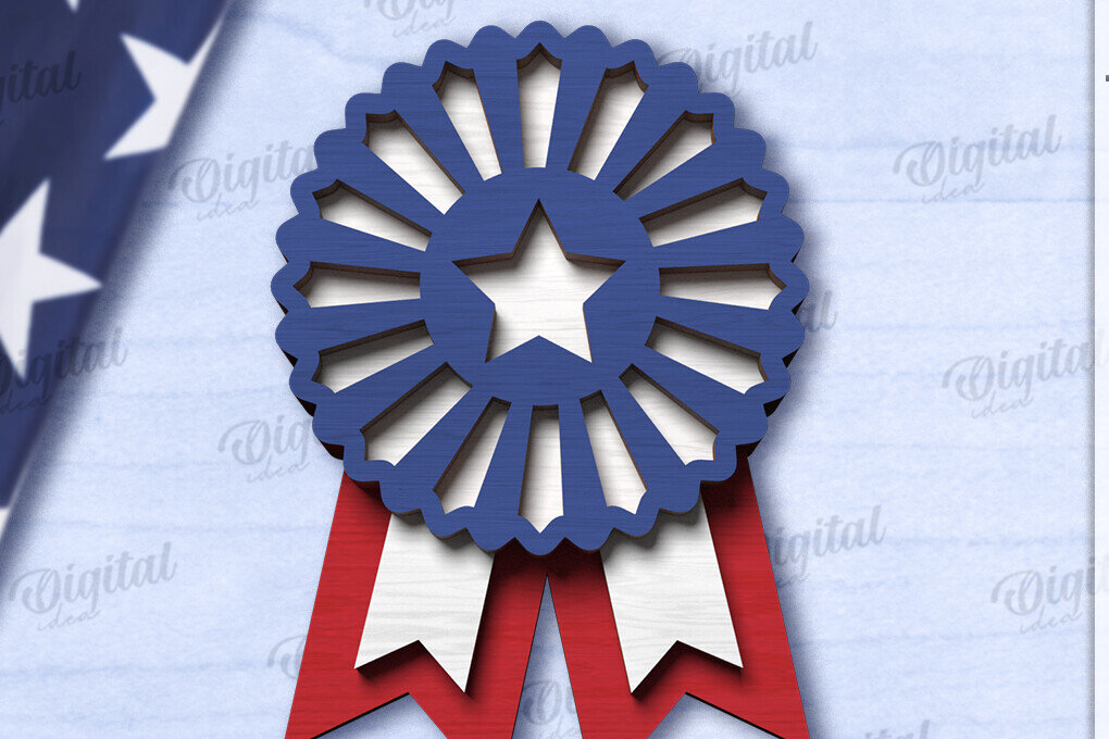 Intra απο ξύλο plywood 3mm-4mm πάχος 4 Ιουλίου Διακόσμηση δίσκου σε επίπεδα  Δίασταση 30x20 cm INTRAFABR-121910769