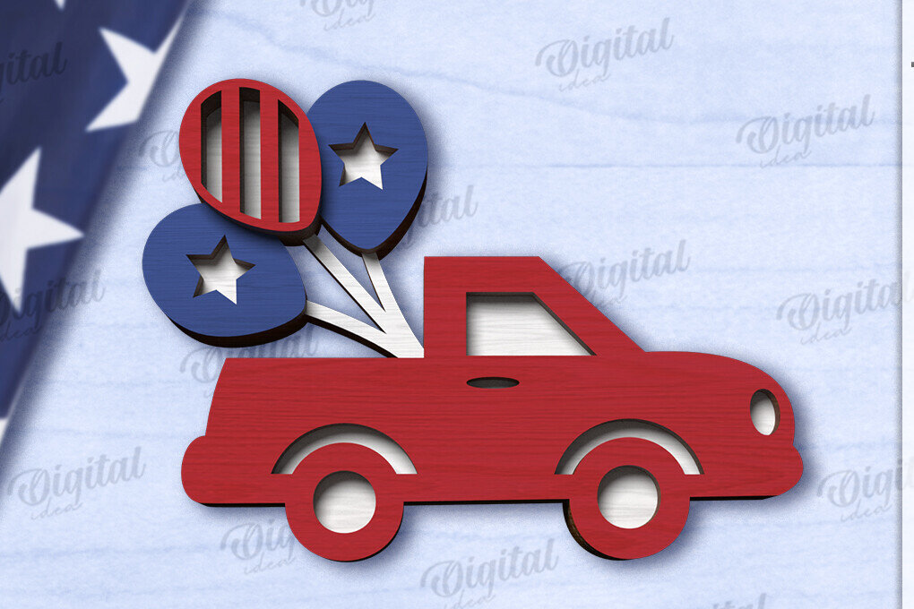 Intra απο ξύλο plywood 3mm-4mm πάχος 4 Ιουλίου Διακόσμηση δίσκου σε επίπεδα  Δίασταση 30x20 cm INTRAFABR-121911103