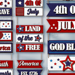 Intra απο ξύλο plywood 3mm-4mm πάχος διακοσμήσεων τοίχου 4 Ιουλίου με  Δίασταση 30x20 cm INTRAFABR-121900184