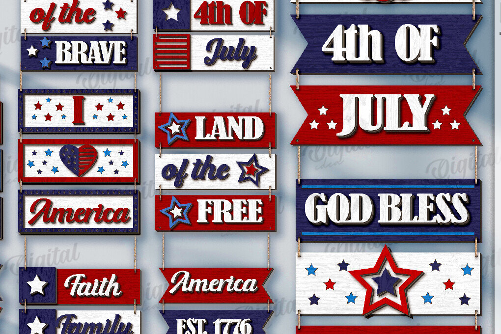 Intra απο ξύλο plywood 3mm-4mm πάχος διακοσμήσεων τοίχου 4 Ιουλίου με  Δίασταση 30x20 cm INTRAFABR-121900184