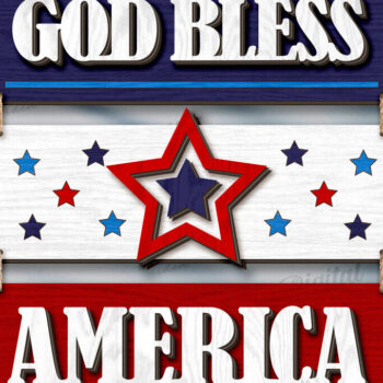 Intra απο ξύλο plywood 3mm-4mm πάχος διακοσμήσεων τοίχου 4 Ιουλίου με  Δίασταση 30x20 cm INTRAFABR-121900184 - Image 2