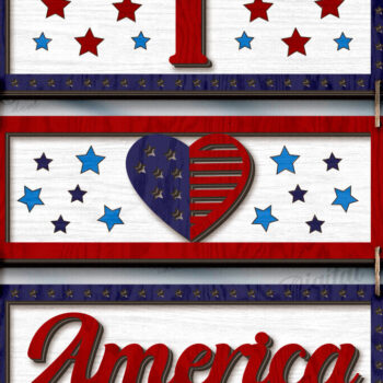 Intra απο ξύλο plywood 3mm-4mm πάχος διακοσμήσεων τοίχου 4 Ιουλίου με  Δίασταση 30x20 cm INTRAFABR-121900184 - Image 7