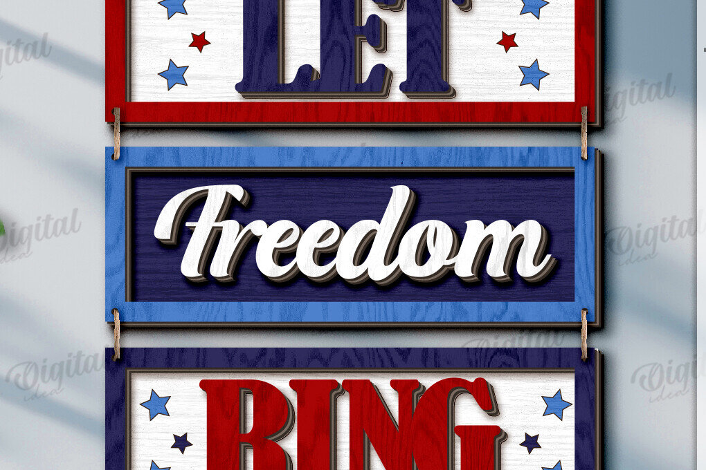 Intra απο ξύλο plywood 3mm-4mm πάχος 4 Ιουλίου Διακόσμηση τοίχου με λέιζερ Δίασταση 30x20 cm INTRAFABR-121995131