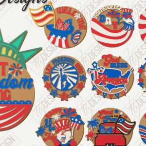 Intra απο ξύλο plywood 3mm-4mm πάχος κοπής με λέιζερ διακόσμησης τοίχου 4 Ιουλίου Δίασταση 30x20 cm INTRAFABR-122062069