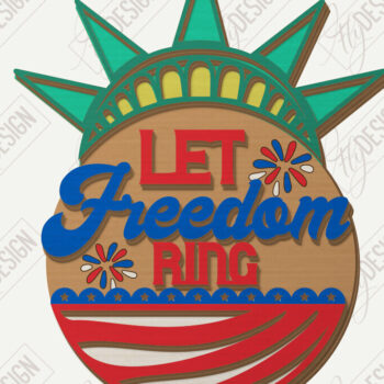 Intra απο ξύλο plywood 3mm-4mm πάχος κοπής με λέιζερ διακόσμησης τοίχου 4 Ιουλίου Δίασταση 30x20 cm INTRAFABR-122062069 - Image 2