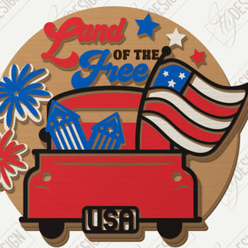 Intra απο ξύλο plywood 3mm-4mm πάχος κοπής με λέιζερ διακόσμησης τοίχου 4 Ιουλίου Δίασταση 30x20 cm INTRAFABR-122062069 - Image 4