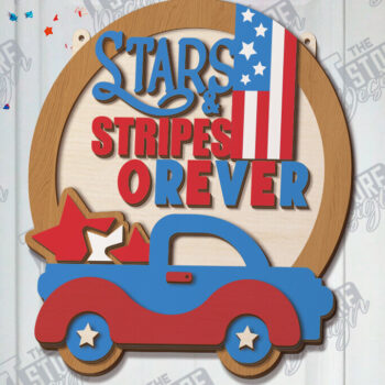 Intra απο ξύλο plywood 3mm-4mm πάχος κοπής με λέιζερ διακόσμησης τοίχου 4 Ιουλίου Δίασταση 30x20 cm INTRAFABR-120840071 - Image 3