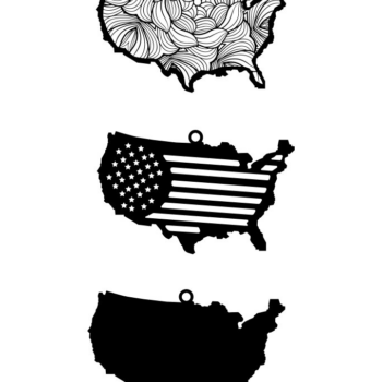 Intra απο ξύλο plywood 3mm-4mm πάχος 4 Ιουλίου, Σκουλαρίκι για την Ημέρα της Ανεξαρτησίας Δίασταση 3x3 cm INTRAFABR-64978795 - Image 1