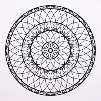 Intra απο ξύλο plywood 3mm-4mm πάχος Περίγραμμα 5 Mandala Flowers Δίασταση 3000x30003000 cm INTRAFABR-56565369 - Image 1