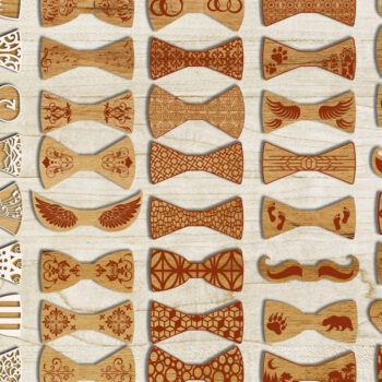 Intra απο ξύλο plywood 3mm-4mm πάχος 50 Μοτίβα Φιόγκων κοπής με λέιζερ Δίασταση 15x15 cm INTRAFABR-14181228 - Image 5