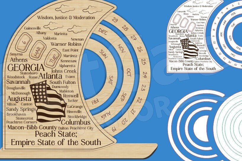 Intra απο ξύλο plywood 3mm-4mm πάχος 50 Διαρκές Ημερολόγιο ΗΠΑ με τις Ηνωμένες Πολιτείες Δίασταση 15x15 cm INTRAFABR-119441269