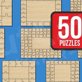 Intra απο ξύλο plywood 3mm-4mm πάχος 50 Παζλ φωτογραφιών κοπής με λέιζερ Δίασταση 20x20 cm INTRAFABR-119386005 - Image 1