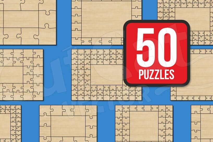 Intra απο ξύλο plywood 3mm-4mm πάχος 50 Παζλ φωτογραφιών κοπής με λέιζερ Δίασταση 20x20 cm INTRAFABR-119386005