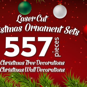 Intra απο ξύλο plywood 3mm-4mm πάχος 557 τμχ Χριστουγεννιάτικο Στολίδι Δίασταση 3x3 cm INTRAFABR-84245464 - Image 1