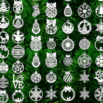 Intra απο ξύλο plywood 3mm-4mm πάχος 557 τμχ Χριστουγεννιάτικο Στολίδι Δίασταση 3x3 cm INTRAFABR-84245464 - Image 3