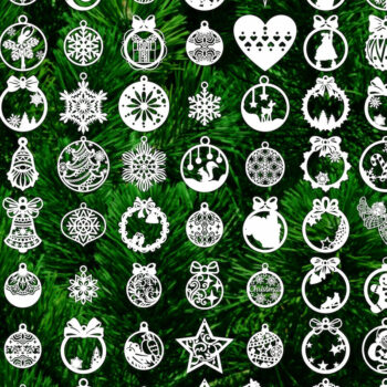 Intra απο ξύλο plywood 3mm-4mm πάχος 557 τμχ Χριστουγεννιάτικο Στολίδι Δίασταση 3x3 cm INTRAFABR-84245464 - Image 4