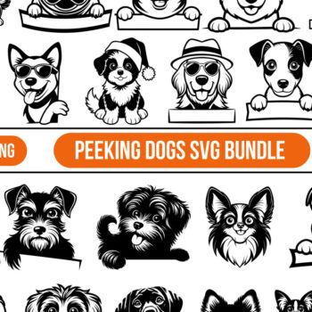 Intra απο ξύλο plywood 3mm-4mm πάχος 56 PEEKING DOG Silhouette  Δίασταση 40x40 cm INTRAFABR-108053834 - Image 1