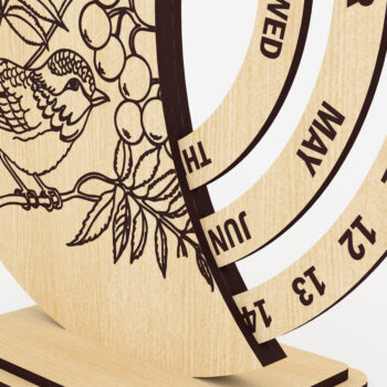 Intra απο ξύλο plywood 3mm-4mm πάχος 5mm Perpetual Calendar Δίασταση 5x5 cm INTRAFABR-47679658 - Image 5
