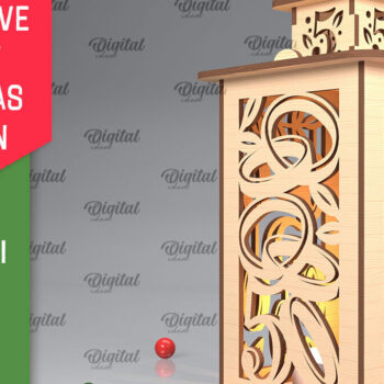 Intra απο ξύλο plywood 3mm-4mm πάχος 5η Ημέρα Χριστουγεννιάτικου Φαναριού με λέιζερ Δίασταση 15x15 cm INTRAFABR-103364859 - Image 1